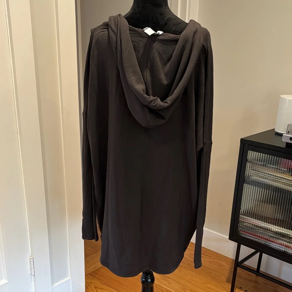 Athleta Dark Brown Long Sleeve Wrap Top - Picture 4 of 7